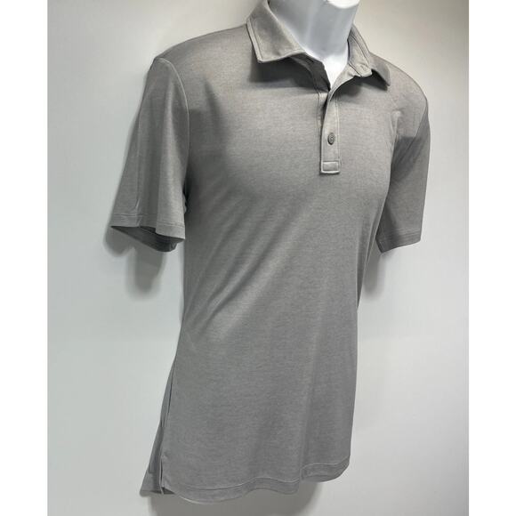 American Eagle Jersey Polo Shirt Mens M Gray Short Sleeve Soft Preppy Casual - Picture 3 of 7